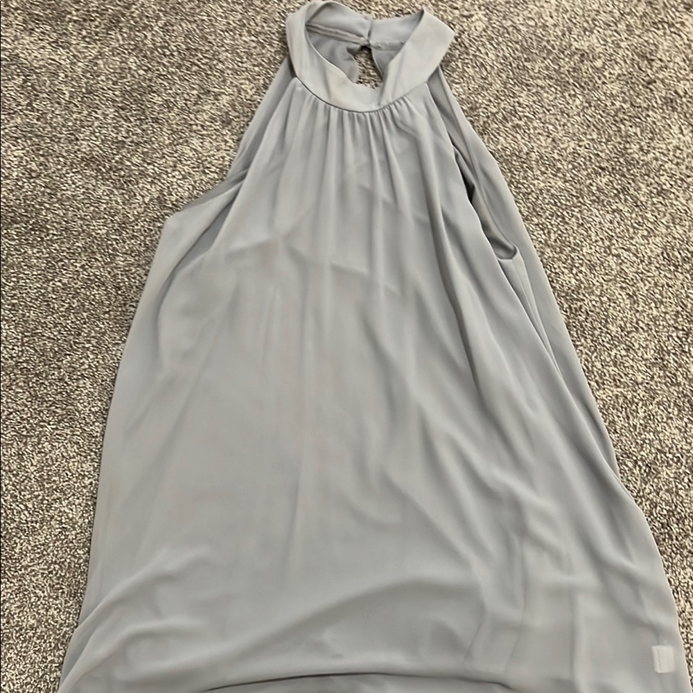 Elegant Gray Sleeveless Dress